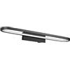 Trio Leuchten TRIO, Applique, Gianni incl. 1 x LED,SMD,22,0 Watt,3000 K,2700 Lm. Corpo: metallo, nero opaco L:60,0 cm, L:15,0 cm, H:8,0 cm Interruttore, Montaggio a parete, IP44