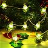 BrizLabs Luci Albero di Natale, 2M 20 LED Catena Luminosa a Batteria Interno Lucine Decorazione Natalizia Esterno per Camera Barattolo Finestra Giardino Feste Balcone Matrimonio, Bianco Caldo