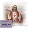 F.LLI BONELLA FRATELLI BONELLA - Quadretto da Appoggio con Sacro Cuore di Gesù - Quadretto in Legno Sagomato con Scatola Regalo - Soprammobile Religioso 10x10 cm