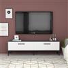 Hanah Home Supporto per TV, melammina, Antracite Bianco, Taglia Unica