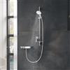 Grohe Rainshower SmartActive set doccia con asta saliscendi e mensola, 3 tipi di getto, 26579LS0, Rainshower SmartActive moon white/cromo [Rubinetteria Bagno > Set Doccia]