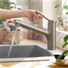 hansgrohe Zesis M33 rubinetto da cucina, orientabile, estraibile, 74820800, Zesis M33 acciaio inox spazzolato [Rubinetteria da Cucina > Rubinetti da Cucina]
