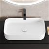 evineo ineo7 lavabo da appoggio La: 60 A: 11 P: 37 cm, con superficie facile da pulire, BE0939WH, ineo7 bianco [Lavabi > Lavabi da Appoggio]