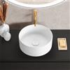 evineo ineo7 lavabo da appoggio Ø 36 A: 14 cm, con superficie facile da pulire, BE0942WH, ineo7 bianco [Lavabi > Lavabi da Appoggio]