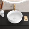 evineo ineo6 lavabo da appoggio Ø 39 A: 12 cm, con superficie facile da pulire, BE0935WM, ineo6 bianco opaco [Lavabi > Lavabi da Appoggio]