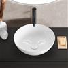 evineo ineo3 lavabo da appoggio Ø 41,5 A: 15,5 cm, con superficie facile da pulire, BE0930WH, ineo3 bianco [Lavabi > Lavabi da Appoggio]