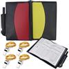Chiluxendo Cartellini Arbitro Calcio Kit, 4 Fischietti Arbitro in Metallo, Taccuino Arbitro, Cartellini Rossi e Gialli con Fogli Portafogli, Set di Arbitri, per Gioco Calcio Scuola Sport