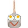 ieron Padella antiaderente universale per hamburger 3 in 1 per uova in pietra medica Mini padella per frittata padella per crepe forno elettromagnetico Pan antiaderente a gas.