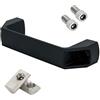 SCHMIDT systemprofile 4 x maniglie scanalate 8 138 x 25 x 40 mm plastica nera maniglia in alluminio accessori