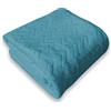 Home Tresor - Coperta Plaid Pile, Coperta Letto Singolo/Matrimoniale 160 x 200 cm Flanella, Coperta Divano Grande Caldo Morbida Tinta Unita Zig Zag - Blu Verde