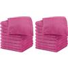 IlGruppone Il Gruppone Passione Casa Set 20 Pezzi Lavette Asciugamani Viso Mani 100% Cotone 490 Gsm 30x30 Cm Bagno Bidet Vari Colori Morbide Assorbenti Asciugamano Spugna Ospite - Fuxia - 30x30 cm