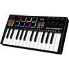TERENCE Tastiera MIDI 25 Tasti MIDI Controller Keyboard Professionale Batteria 500mAh 8 Pad RGB Manopola Infinita a 360° 8 Manopole Assegnabili Display OLED Compatibile con Diversi DAW e Dispositivi