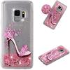 HopMore Cover per Samsung Galaxy S9 Silicone Morbido Brillantini Trasparente con Disegni Belle Custodia Trasparenti Morbide Antiurto Case Protettiva Brillante Glitter - Tacchi Alti
