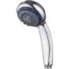Doccino cromato con 7 funzioni diverse, diametro 8,5 cm