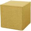 BellaHome Pouf pieghevole bellahome dado in tessuto rimovibile ocra 41x41x41 cm