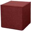 BellaHome Pouf pieghevole bellahome dado in tessuto rimovibile bordeaux 41x41x41 cm