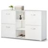 Scarpiera da ingresso venere con 4 ante colore bianco, 125x35x75 cm
