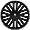 Sparco Set 4 copricerchi 14 pollici copriruota auto bergamo spc1485bkgr nero grigio