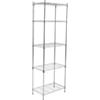 Easy System Scaffale ad incastro easy system in metallo cromato 5 ripiani, 59x39x174 cm