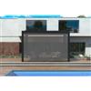 Pannello laterale avvolgibile per pergole riviera zip screen in textilene antracite e grigio lato 4 m