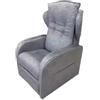Poltrona jolly con recliner e alzata elettrica in tessuto grigio chiaro, 75x85x108 cm