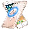 iVoler Chiaro Cover Magnetica per iPhone SE 2022/2020 (3. / 2. Generazione) / iPhone 8 4.7 Pollici, Compatibile con MagSafe, Custodia Antiurto Trasparente Sottile Antigraffio Rigida PC Case