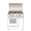 Glem Gas - Cucina A Gas Uq855vx Classe A-bianco