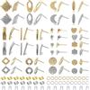 TOAOB THE ONE AND ONLY BABY TOAOB 60 pezzi Orecchini Perno di Base Acciaio Inox Anallergici 15 Stili Tappi Connettore e 120 Chiusure Farfalline Orecchino per Creazione di Gioielli Argento Oro