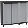 TERRY STORAGE Armadio basso Twist Black 102B TERRY STORAGE in polipropilene, grigio L 102 x H 91.5 x P 39 cm 3 ante, adatto per interno/esterno