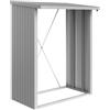 Biohort Schienale per legnaia in acciaio BIOHORT WoodStock L 157 x H 199 x P 102 cm argento mettalizzato