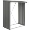 Biohort Schienale per legnaia in acciaio BIOHORT WoodStock L 157 x H 199 x P 102 cm grigio quarzo metallizzato
