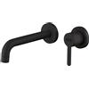 JACUZZI RUBINETTERIA Rubinetto per lavabo ad incasso getto laminare cristallino Cloud nero spazzolato opaco JACUZZI RUBINETTERIA