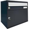 ALUBOX Cassetta postale ALUBOX EASYBOX 2 posti formato a4 in acciaio grigio chiaro opaco L 40 x P 27 x H 11 cm