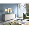TERRANEO Mobile Madia Password L 184 x H 45 x P 77 cm grigio cemento e bianco