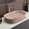 Ideal Standard Lavabo da appoggio IDEAL STANDARD ovale in ceramica L 60 x H 12 x P 38 cm rosa piletta non inclusa