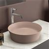 Ideal Standard Lavabo da appoggio IDEAL STANDARD tondo in ceramica rosa piletta non inclusa