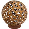 LE COQ PORCELAINE Atlantis sfera decorativa modello luna acciaio corten Ø cm 60