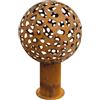 LE COQ PORCELAINE Atlantis sfera decorativa modello luna acciaio corten Ø cm 50