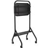 Peerless-AV SR860-EUK Carrello con ripiano per display fino a 75 pollici, max. 56 kg e VESA fino a 800 x 400 mm in nero