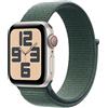 APPLE Watch SE 2024 GPS + Cellular 40mm alluminio galassia con cinturino Sport Loop verde lago
