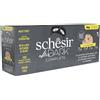 Schesir After Dark Multipack Cibo Umido per Gatti - 12x80 gr - IN PATE' - 3 x pollo - 3 x pollo e anatra - 3x pollo e manzo - 3x pollo e uova di quaglia