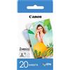 Canon Carta fotografica Canon Zoemini 2x3 pollici (5x7,6 cm) CARTA ZINK ZP-2030 20 FOGLI