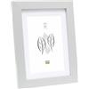 Deknudt Portafoto color argento con passepartout bianco 20x25