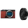 Panasonic Lumix S9 Corpo rosso cremisi + Lumix S 26mm F/8 Fuoco manuale | ✅ Garanzia di 5 anni