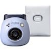Fujifilm INSTAX PAL digital camera, Lavender Blue + printer SQUARE Link, White