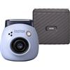 Fujifilm INSTAX PAL digital camera, Lavender Blue + printer Link WIDE, Mocha Gray