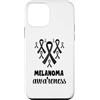 Skin Cancer Awareness Black Ribbon tees Custodia per iPhone 12 mini Skin Cancer Awareness Melanoma Nastro Nero Uomini Donne