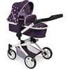 Bayer Chic 2000-Passeggino Combinato per Bambole Mika, Motivo, Colore Stelle Viola, 73 x 41 x 82 cm, 595
