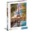 Clementoni - 35524 - Puzzle Collection - Along the Seine - 500 Pezzi - Puzzle Adulti, Puzzle Parigi, Verticale, Divertimento Per Adulti, Made In Italy