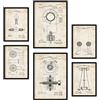 Nacnic Set di 6 poster di brevetti Elettricità 2 Poster con illustrazioni di brevetti retrò per la tua casa. Decorazione interna in stile vintage. Dimensioni A4 e A3. Senza cornice.